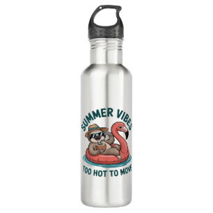 Summer Vibes Sloth Funny Lazy Float 710 Ml Water Bottle