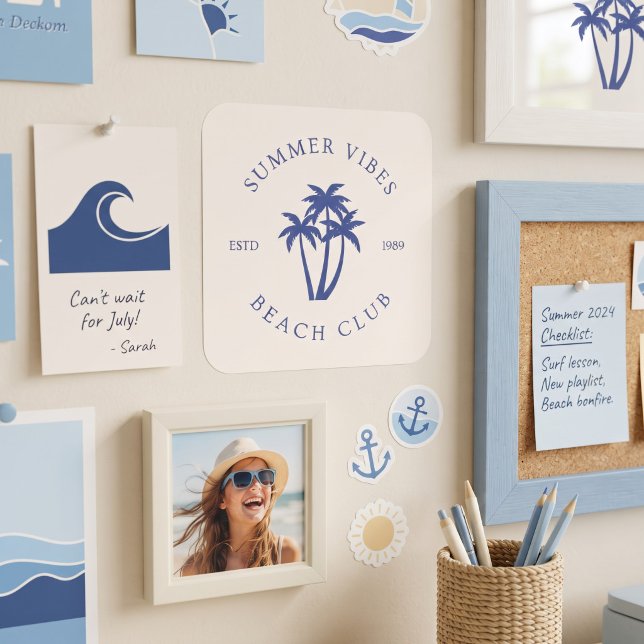 Summer Vibes Square Sticker (Creator Uploaded)