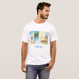 Summer Vibes Sublimation T-Shirt   Retro Beach Sce