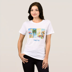 Summer Vibes Sublimation T-Shirt   Retro Beach Sce Tri-Blend Shirt