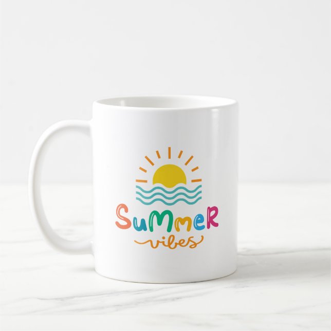Summer Vibes Sun And Sea Coffee Mug (Left)
