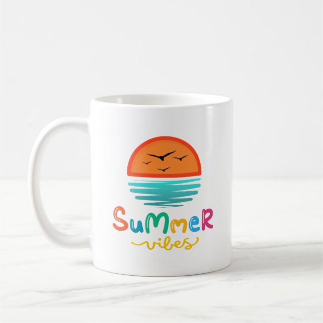 Summer Vibes Sun And Sea Coffee Mug (Left)