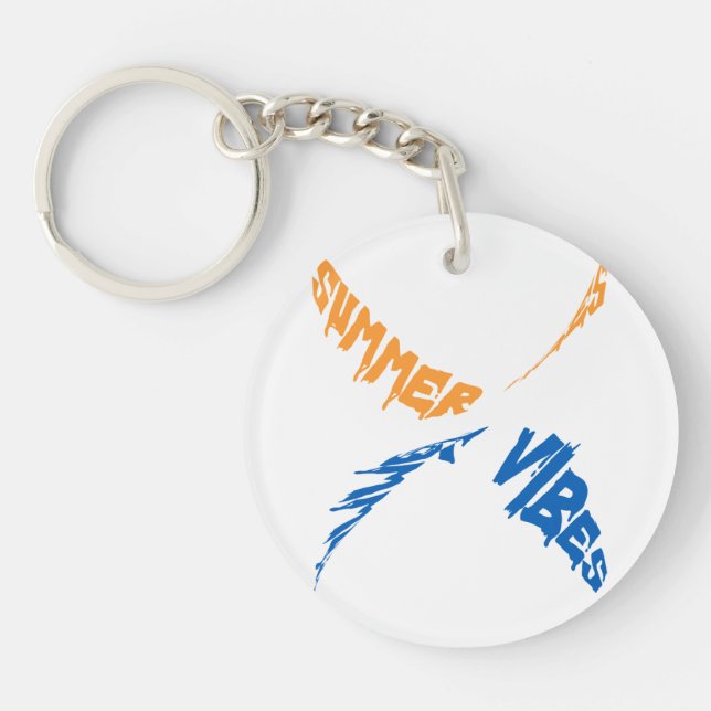 Summer Vibes: Sun, Fun & Good Times Keychain (Front)