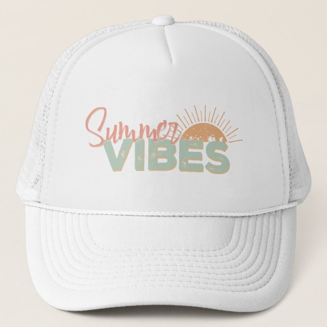 Summer Vibes Sunshine Trucker Hat (Front)