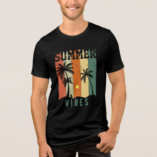 summer vibes t-shirt design Tri-Blend shirt