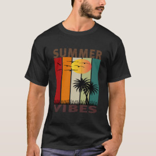 Summer Vibes T-Shirt Design with Palm Trees 