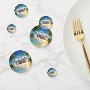 Summer Vibes Table Confetti – 3d & Colorful Summer