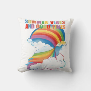 Summer vibes throw pillow