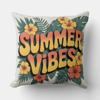 Summer Vibes  Throw Pillow