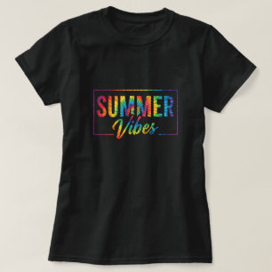 SUMMER Vibes Tie-Dye T-Shirt – Colorful Rainbow