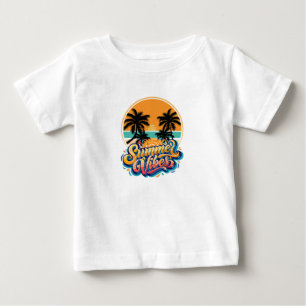 Summer Vibes Tropical Beach Aesthetic Design Baby T-Shirt