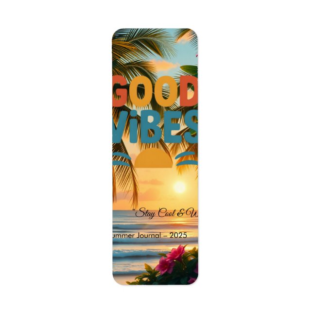 Summer Vibes Tropical Notebook  (Front)