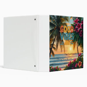 Summer Vibes Tropical Notebook Binder