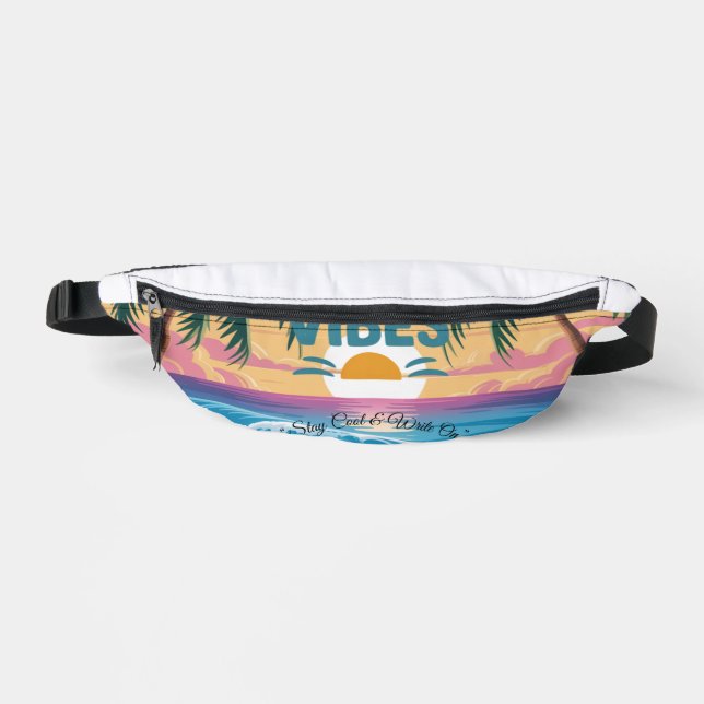 Summer Vibes Tropical Notebook  Fanny Pack (Front)