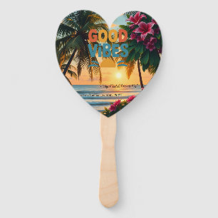 Summer Vibes Tropical Notebook Hand Fan