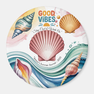 Summer Vibes Tropical Notebook Magnet