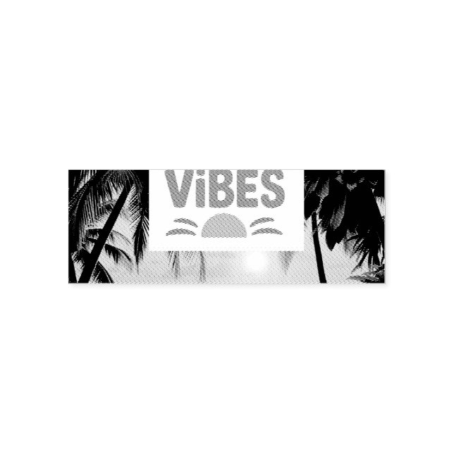 Summer Vibes Tropical Notebook  Self-inking Stamp (Design)