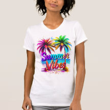 Summer Vibes Tropical Rainbow Palm Tree Design