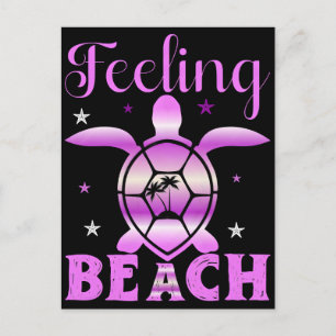 Summer Vibes Turtle Sea Turtle 2026 Beach Art Holiday Postcard