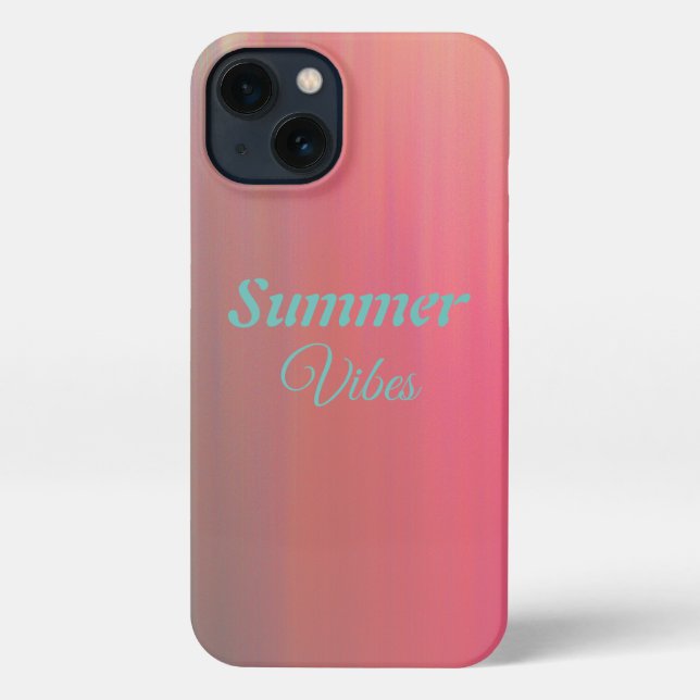 Summer Vibes Typography Watermelon Pink And Green  iPhone Case (Back)