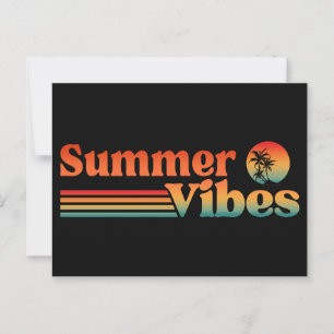 SUMMER VIBES VINTAGE SUNSET VACATION POSTCARD