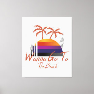 Summer Vibes wanna go to the beach Classic Canvas Print