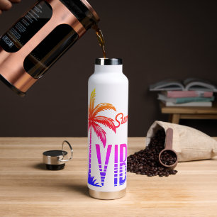 summer vibes water bottle
