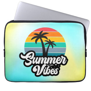 Summer Vibes with Palm Trees Design Laptop Sleeve