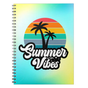 Summer Vibes with Palm Trees Design Notebook