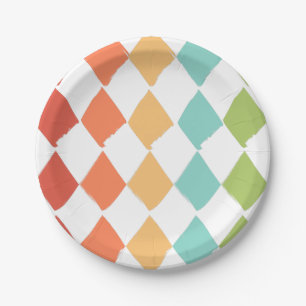 Summer vibrant colours  paper plate