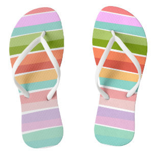 Summer vibrant stripe kids   flip flops