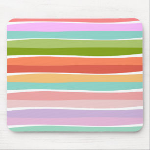 Summer vibrant stripe kids mouse pad