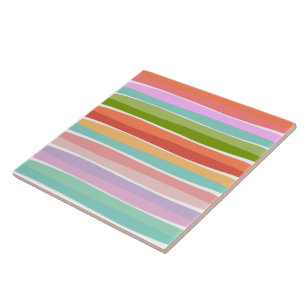 Summer vibrant stripe kids  tile