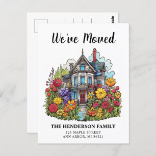 Summer Victorian We've Moved Announcement Postcard