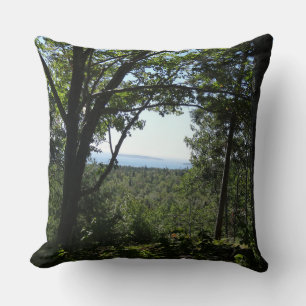Summer View in Acadia National Park Throw Pillow