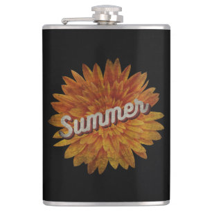 SUMMER VINTAGE SUNFLOWER HIP FLASK