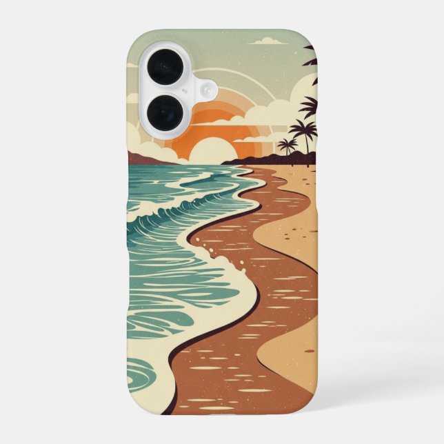 Summer Warm Shore iPhone 16 Case (Back)