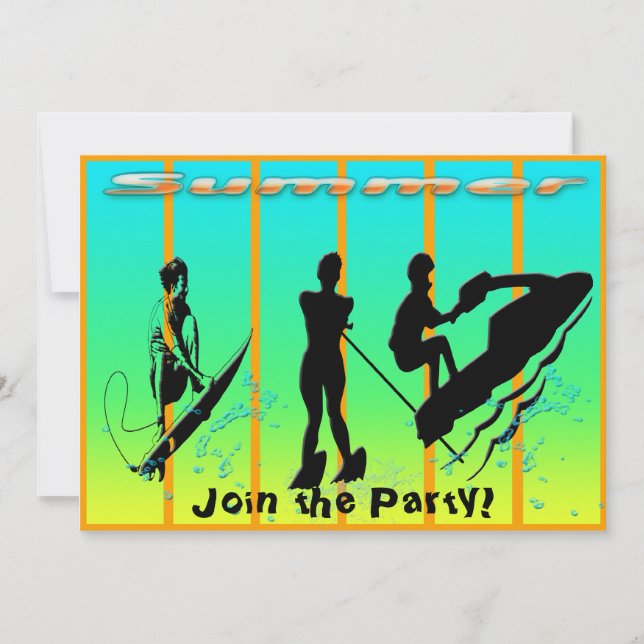 Summer - Water Sports Invitation (Front)
