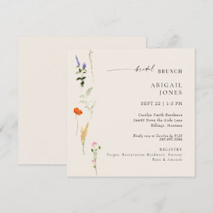 Summer Watercolor Floral Bridal Brunch Invitation