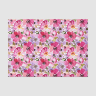 Summer Watercolor Floral Pattern Tissue Paper