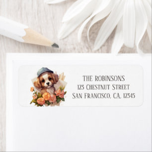 Summer Watercolor Puppy - Return Address