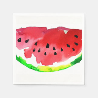Summer Watercolor Watermelon Napkin