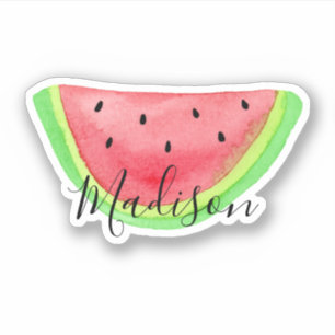Summer Watercolor Watermelon Slice Name