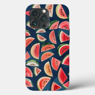 Summer Watercolor Watermelon Slices Patten iPhone 13 Pro Case
