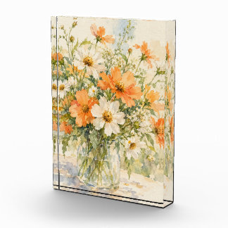 Summer Watercolors Flowers Photo Block