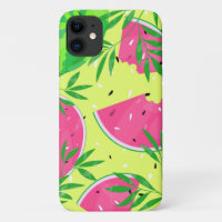 Summer Watermelon Branches Seeds Bright Tropical