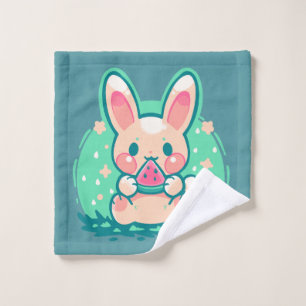 Summer Watermelon Bunny Wash Cloth