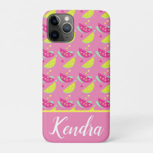 Summer Watermelon Fruit Mix Pink Yellow Confetti iPhone 11 Pro Case
