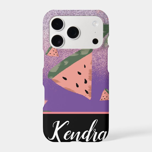 Summer Watermelon Illustration Pattern Sparkle (Back)