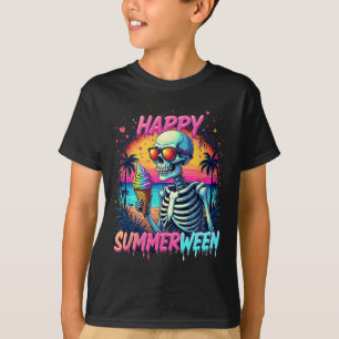 Summer Watermelon Jack-o-lantern Happy Summerween T-Shirt